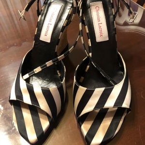 👠👠Christian Lacroix Wedge Sz 41